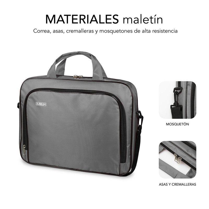 Mala para Portátil SUBBLIM Oxford SUB-LB-1OLB002 (Poliéster - 11 a 12,5 polegadas - Cinzento) — miniatura 2