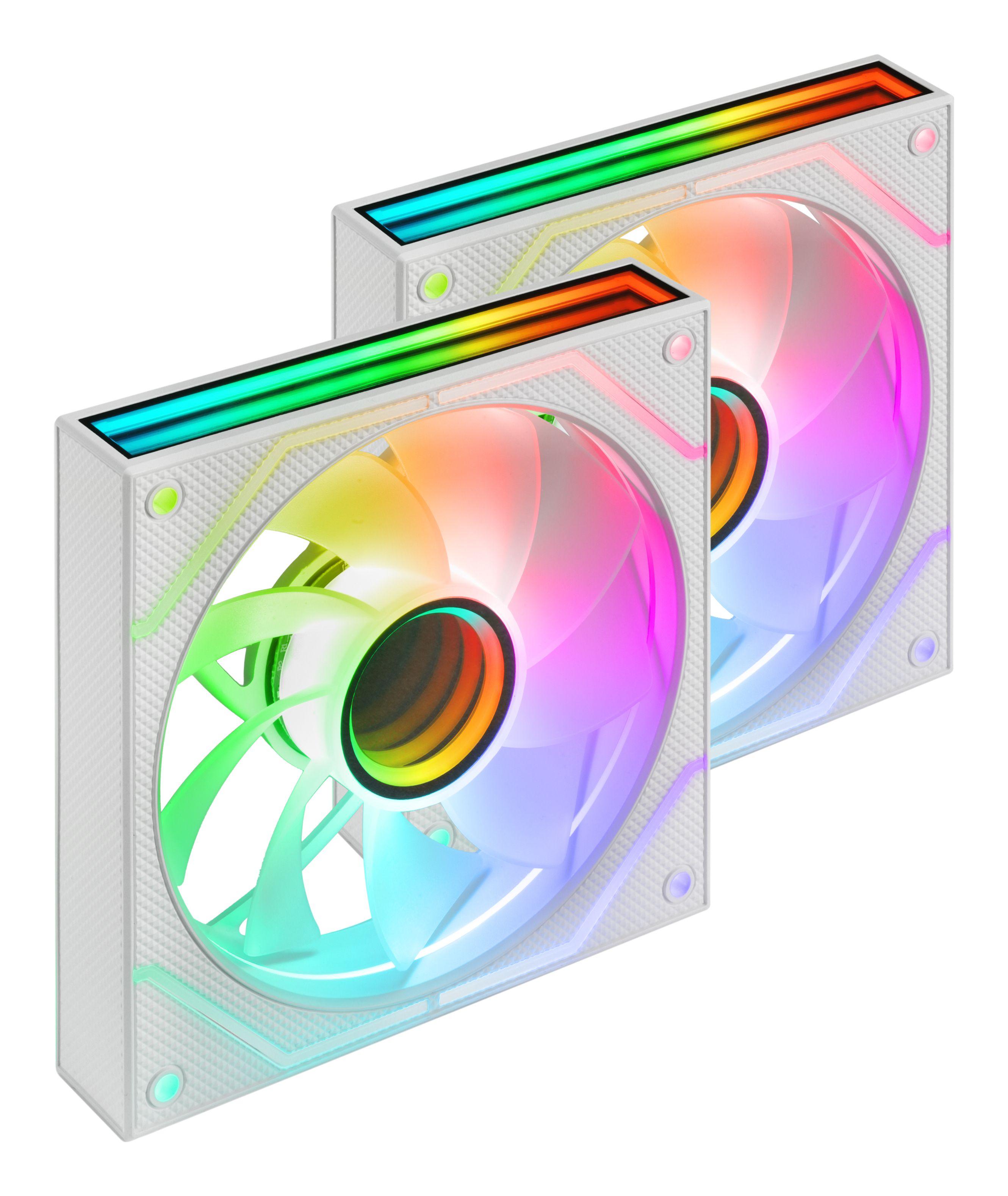 Pack de 2 Ventoinhas MARS GAMING MF-3DPROX2R (Branco)