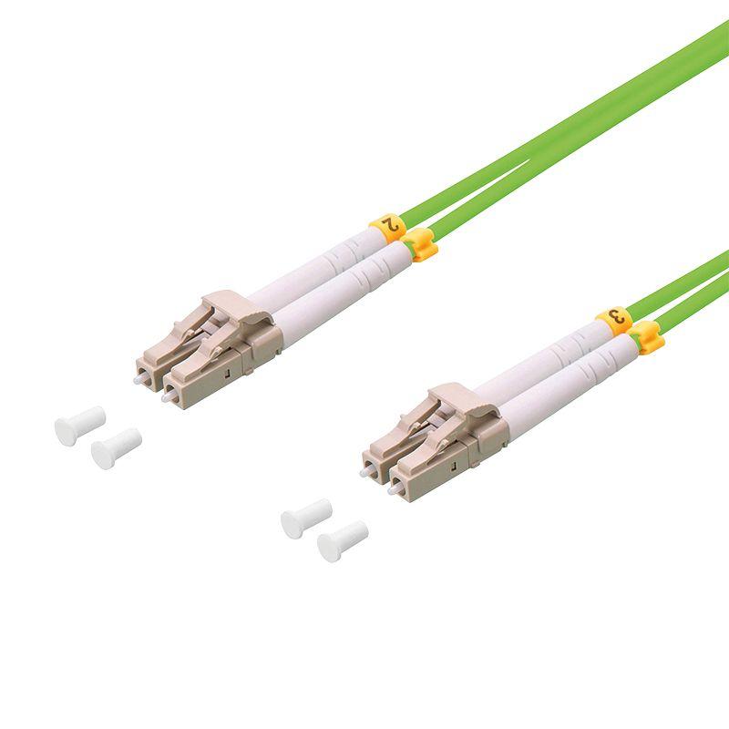Cabo de Fibra Ótica LOGILINK FP5LC00 (LC/UPC para LC/UPC - OM5 0,5 m - Verde)