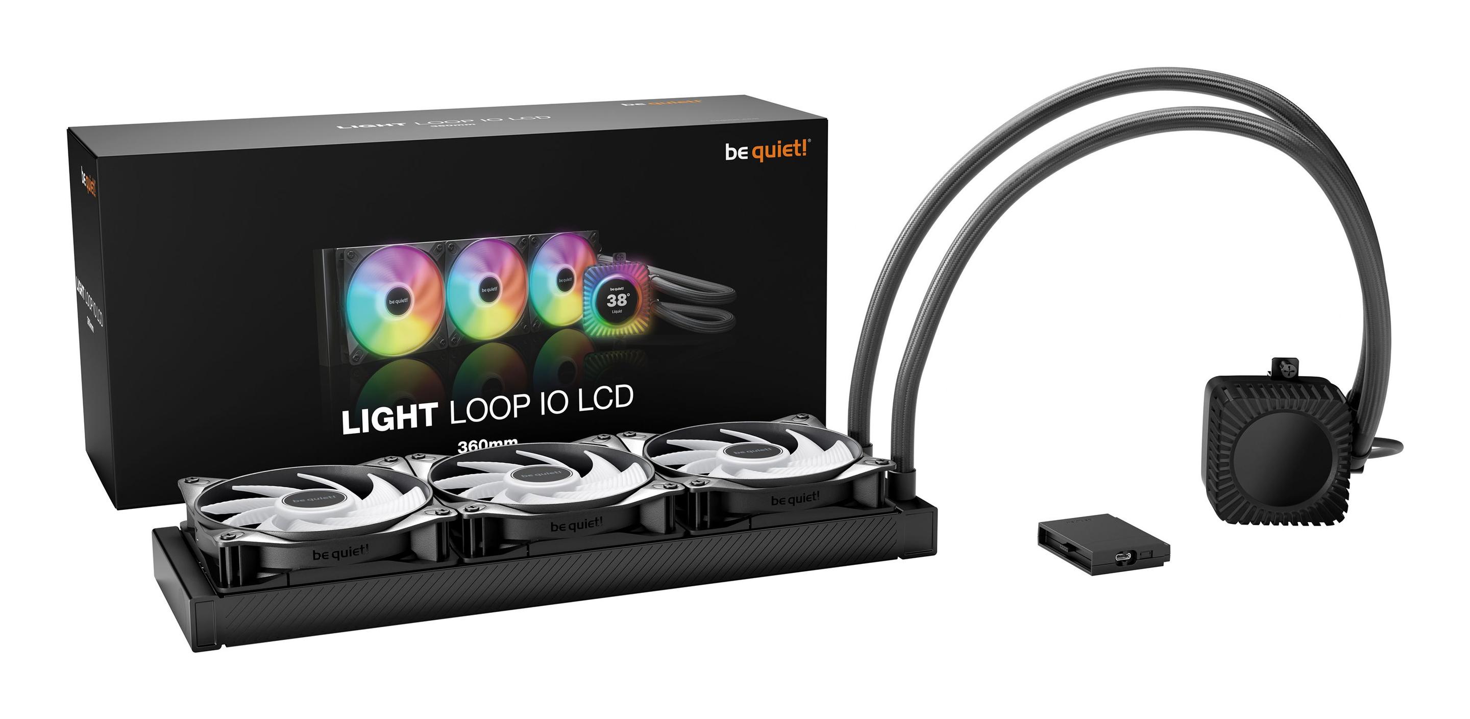 Sistema de Refrigeração Líquida Tudo-em-Um BE QUIET! Light Loop 360mm LCD (120 mm - 3 ventoinhas - 2100 RPM - Preto), miniatura 2