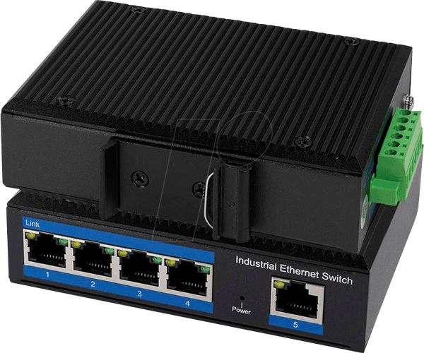 Switch Industrial LOGILINK NS202 (RJ45 - 10/100/1000 Mbps - Calha DIN - Preto), miniatura 2