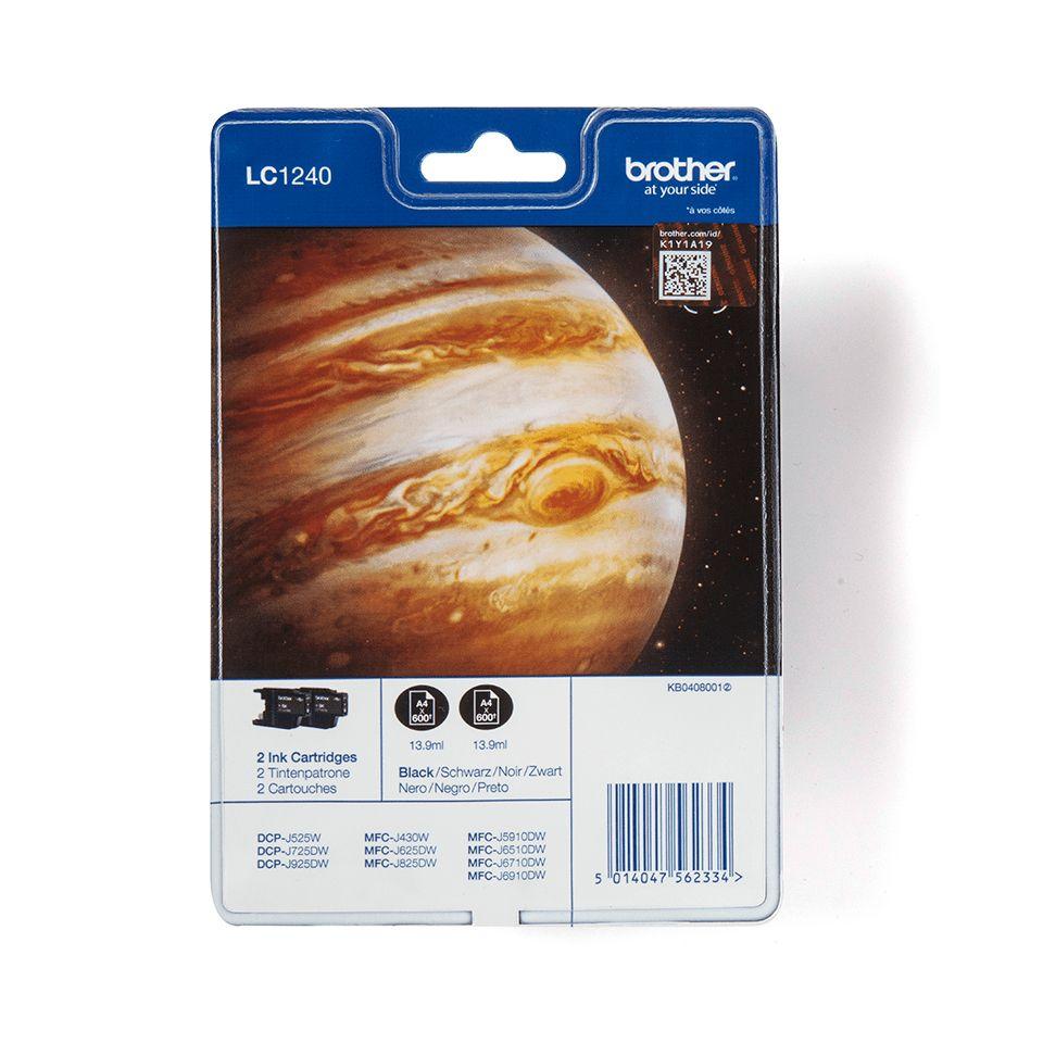 Tinteiro BROTHER LC1240BKBP2DR (600 páginas - Preto)