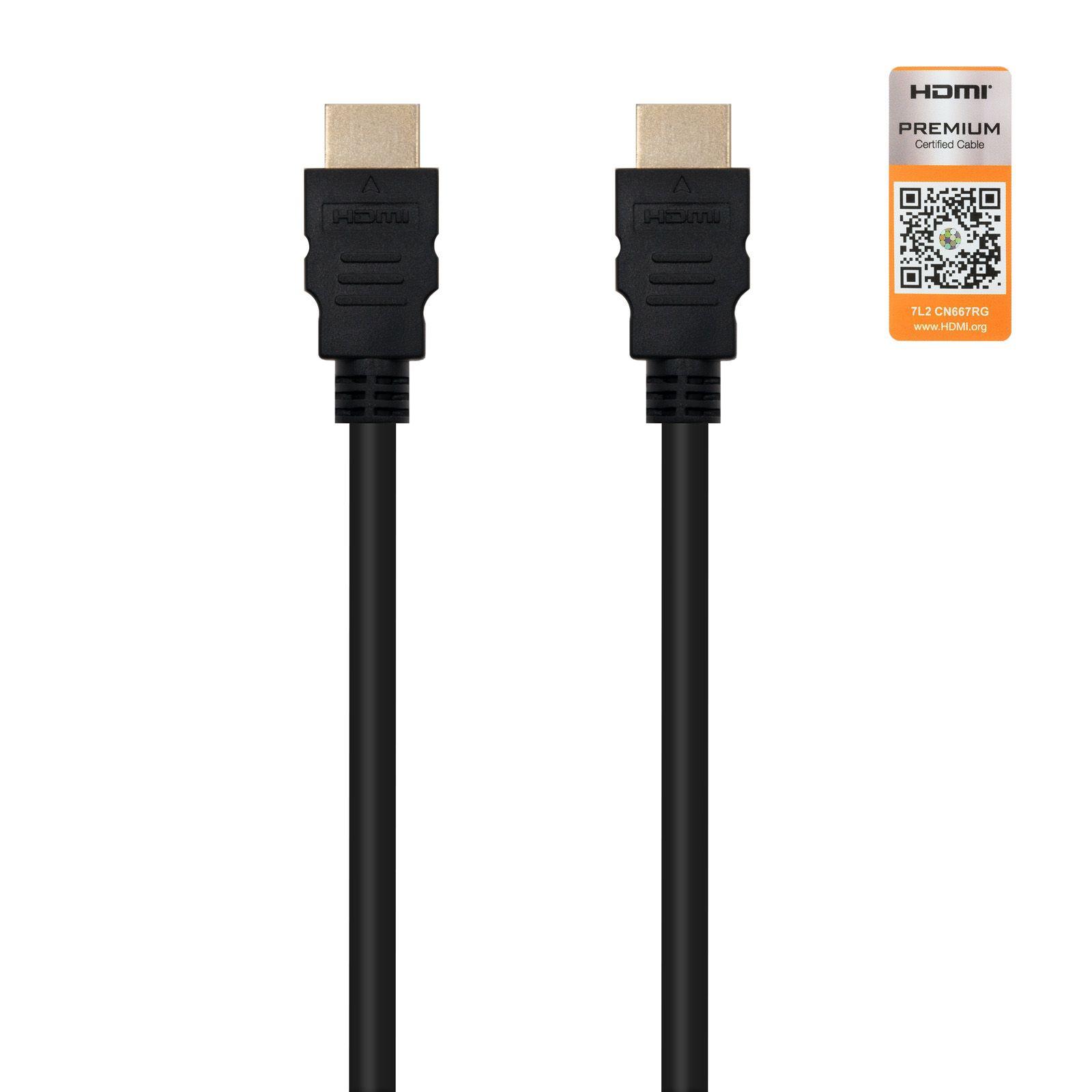 Cabo HDMI NANOCABLE 10.15.3601 (1 m - 60 Hz - HDMI Type A - Preto) — miniatura 2