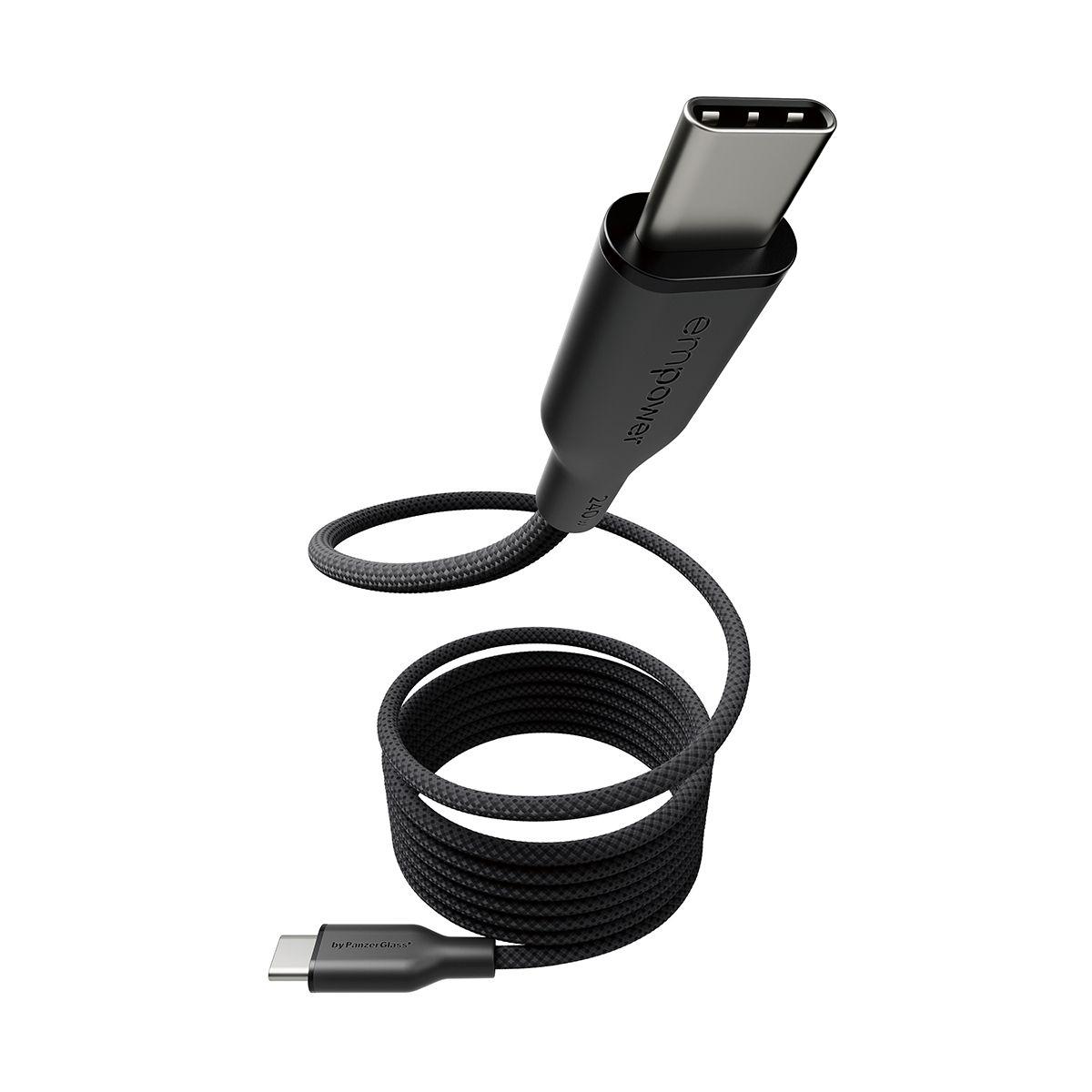 Cabo USB-C para USB-C PANZERGLASS EM68208 (1,5 m - Universal - Preto)