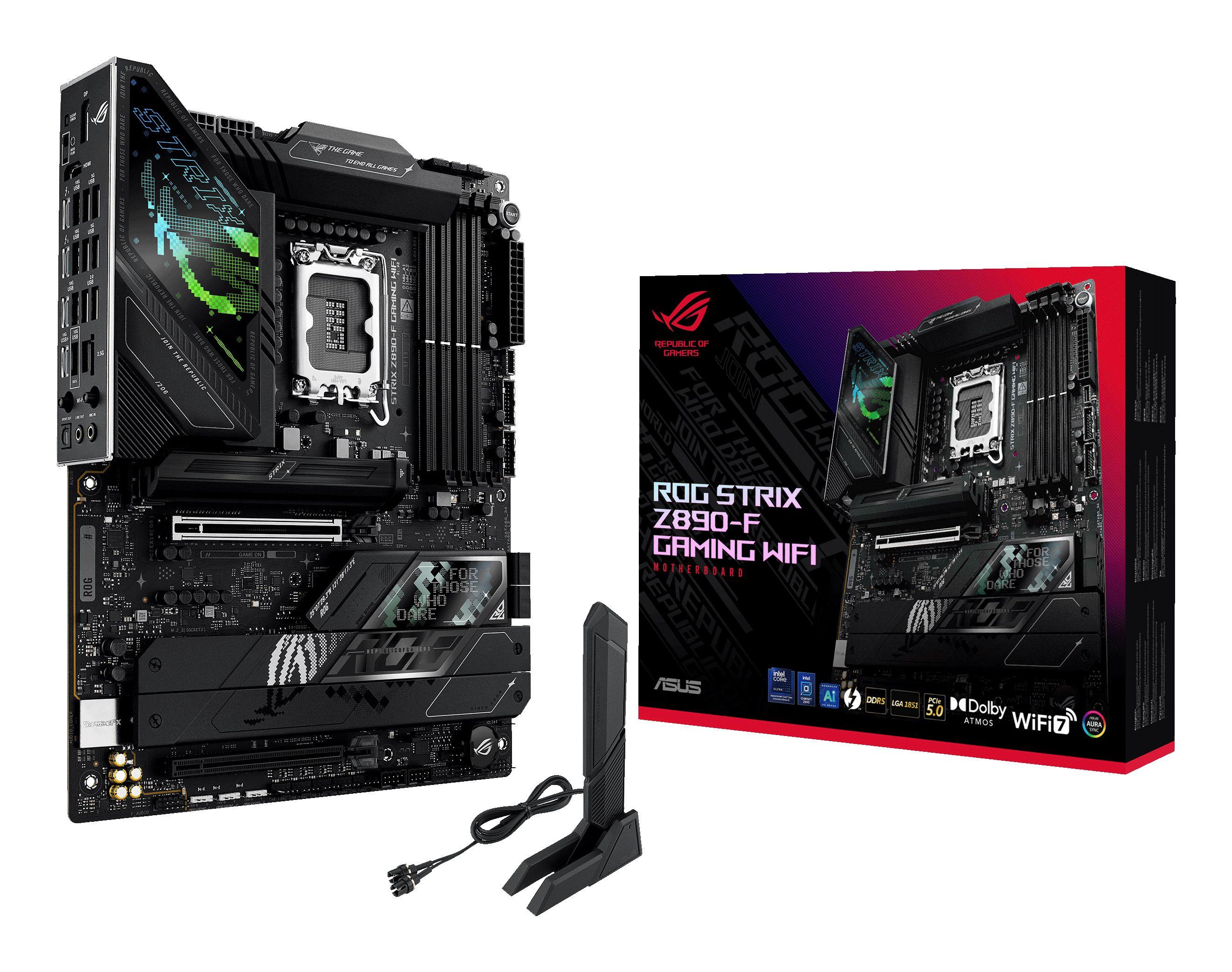 Motherboard ASUS ROG STRIX Z890-F GAMING WIFI (LGA 1851 (Socket V1) - Intel Core Ultra - ATX - Preto)