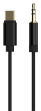 Cabo de Áudio GEMBIRD CCA-CM3.5M-1.5M (USB-C para Jack 3,5 mm - 1,5 m - Preto)