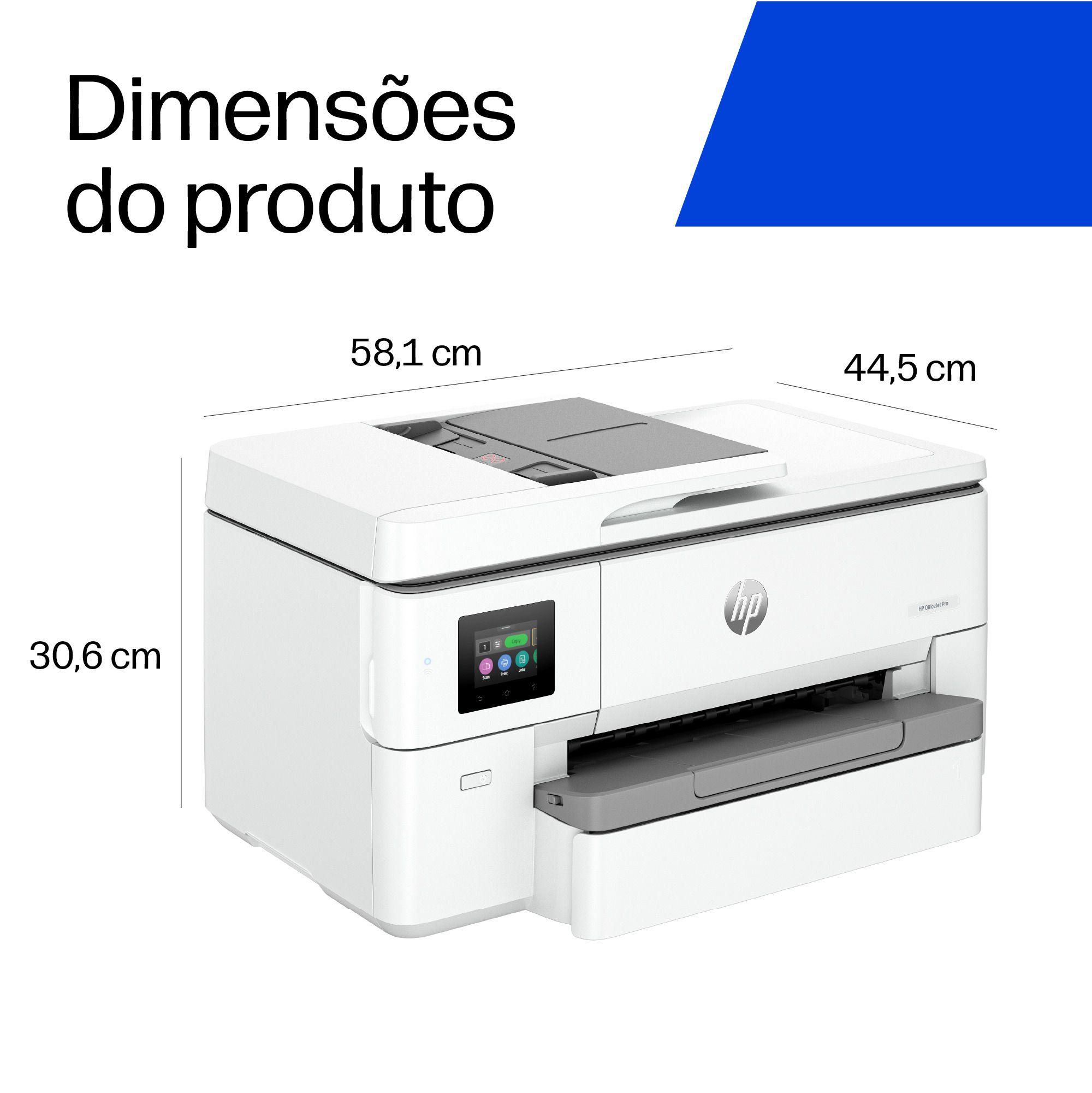 Impressora Multifunções HP OfficeJet Pro 9720e (A3 - Impressão a cores - 250 folhas - Cinzento), miniatura 7