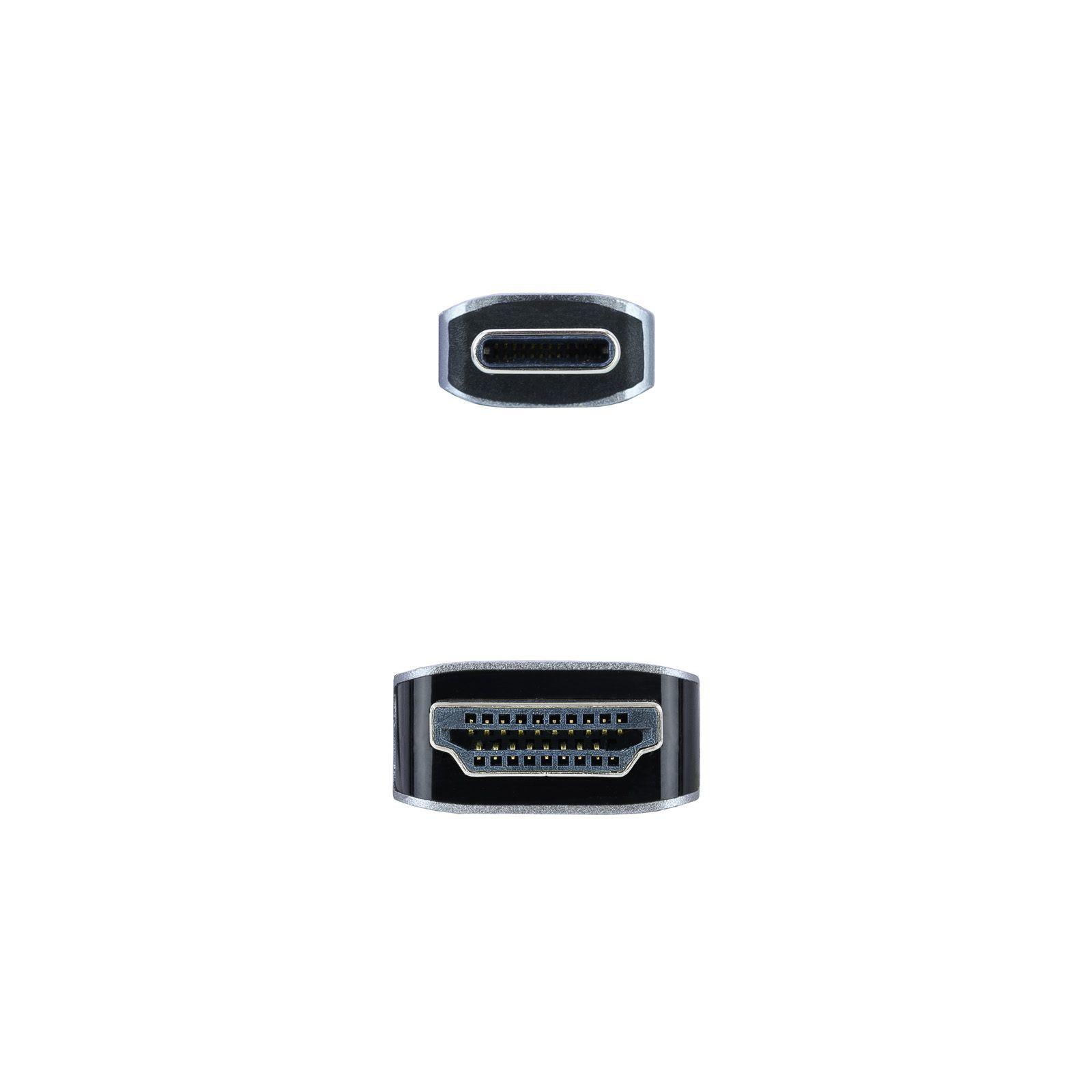 Cabo Conversor NANOCABLE 10.15.5102 (1,8 m - USB Type-C - Preto) — miniatura 3