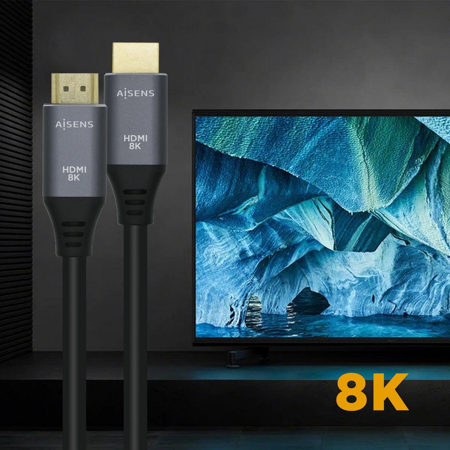 Cabo HDMI AISENS A150-0427 (1,5 m - 120 Hz - HDMI Type A - Cinzento/Preto) — miniatura 3