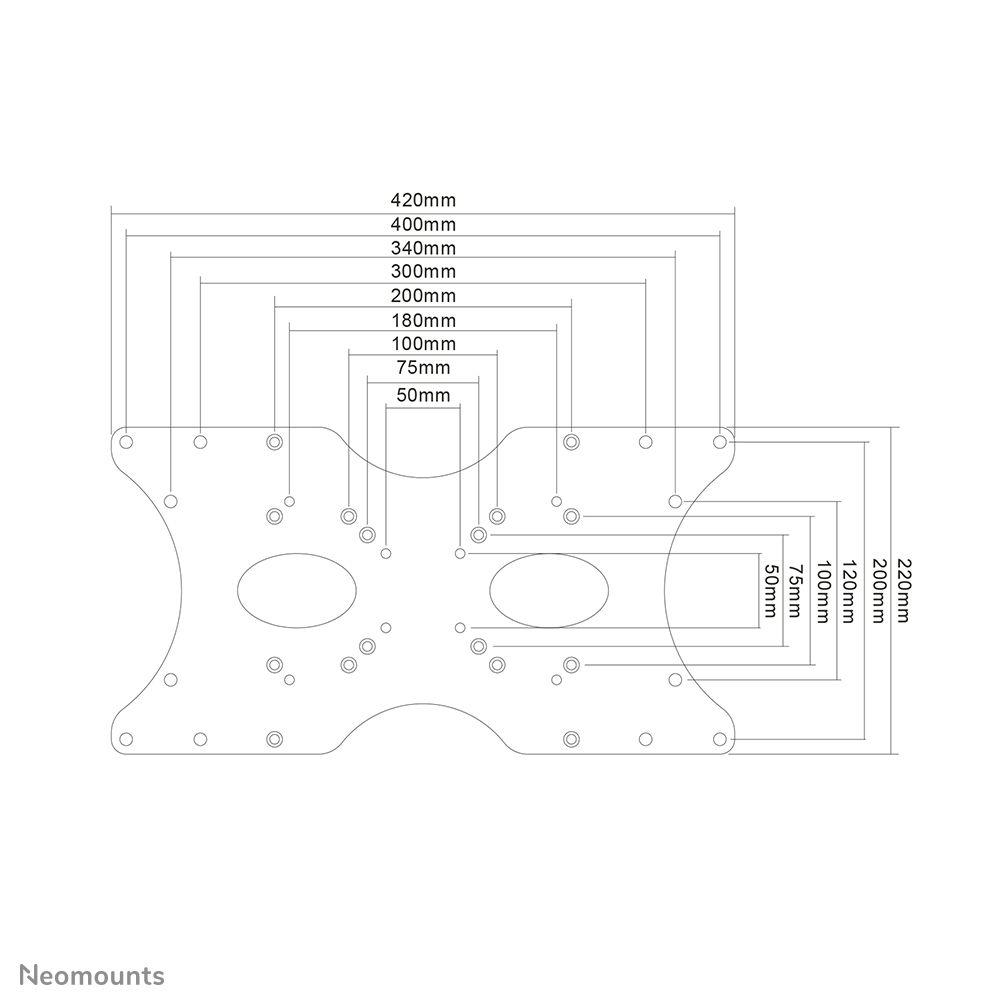 Placa de Conversão VESA NEOMOUNTS FPMA-VESA400 (22–52" - 35 kg - Prateado), miniatura 7