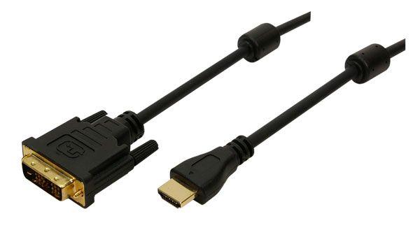 Cabo Adaptador HDMI para DVI-D LOGILINK CH0015 (5 m - DVI-D - Preto)