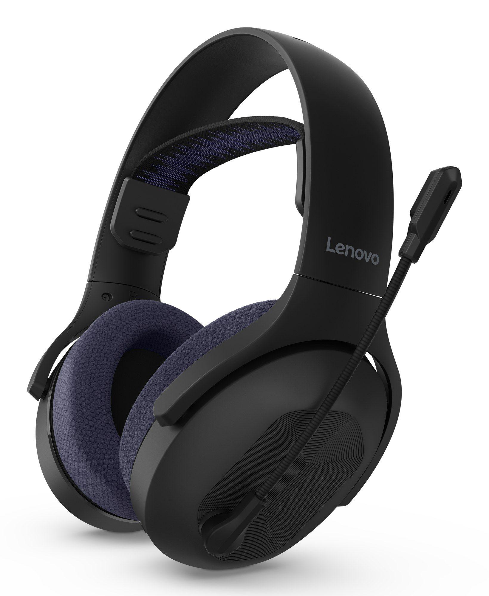 Headset Gaming LENOVO Legion H410 (Binaural - Sem fios - Circum-aural - Preto e Roxo)
