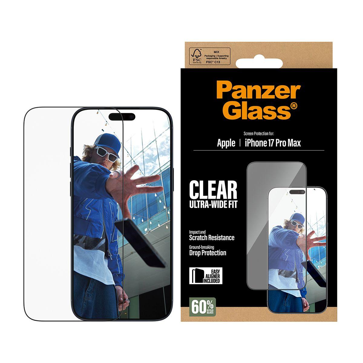Protetor de Ecrã PANZERGLASS iPhone 17 Pro Max (Apple - Transparente) — miniatura 2