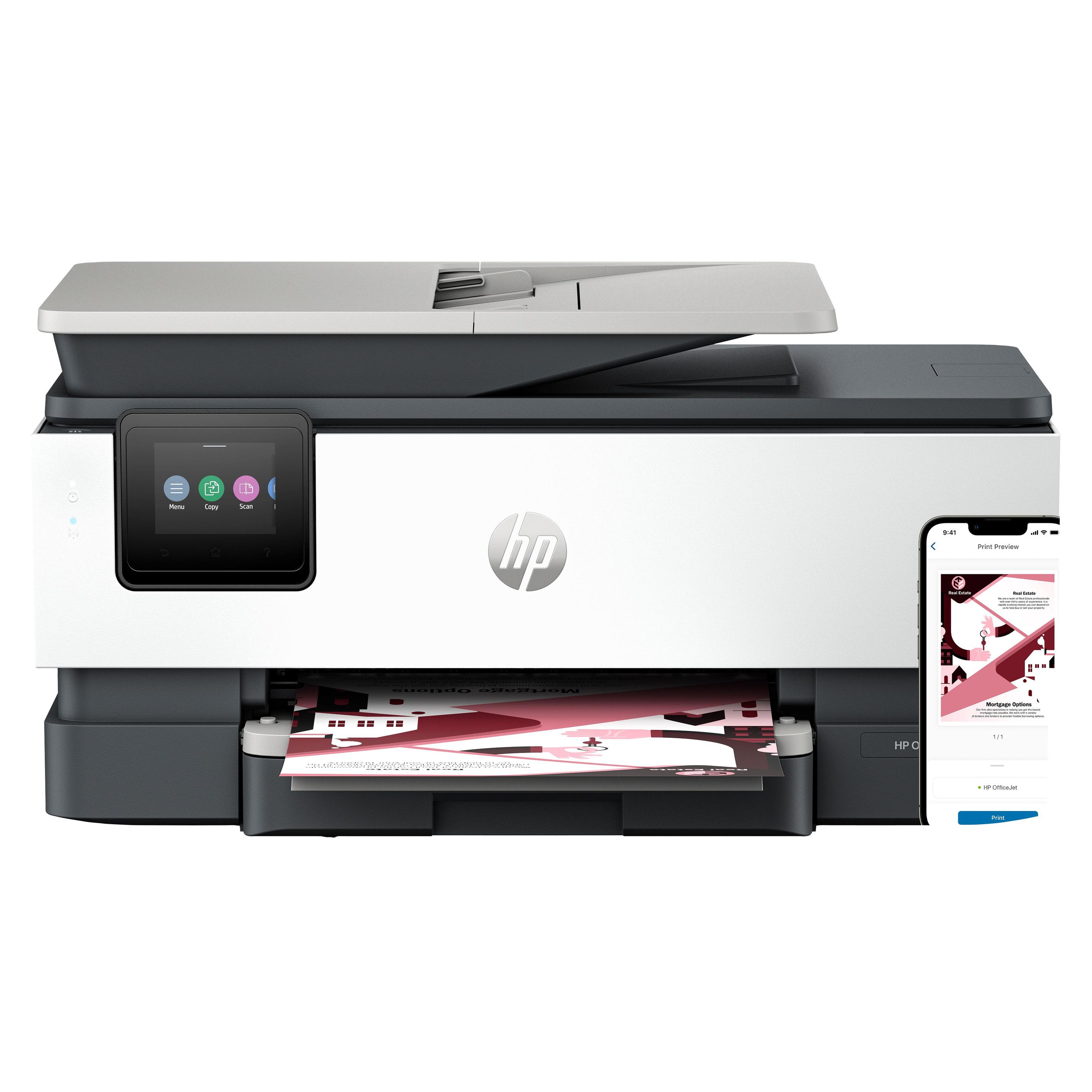 Impressora Multifunções HP OfficeJet Pro 8122e (A4 - Impressão a cores - 225 folhas - Cinzento)