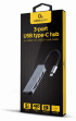 Hub USB-C GEMBIRD UHB-CM-CRU3P1U2P2-01 (Windows 10, Windows 11 - Prateado)