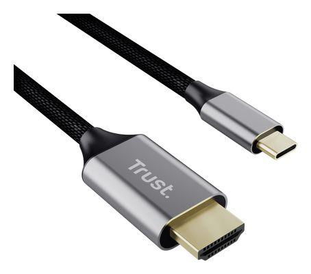 Cabo Conversor TRUST Calyx 25630 (2 m - USB-C - Preto e Prateado) — miniatura 2