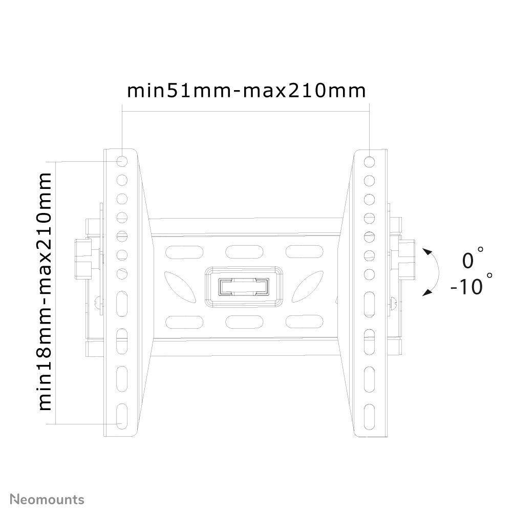 Suporte de Parede para TV NEOMOUNTS LED-W220 (22-40" - 50 kg - Preto), miniatura 3