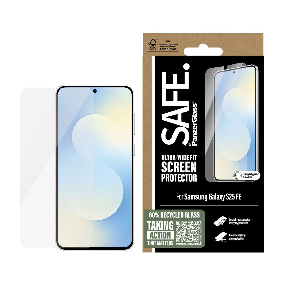 Película de Proteção de Ecrã PANZERGLASS SAFE. Samsung Galaxy S25 FE 5G (Samsung Galaxy S25 FE 5G - Samsung - Transparente) — miniatura 2