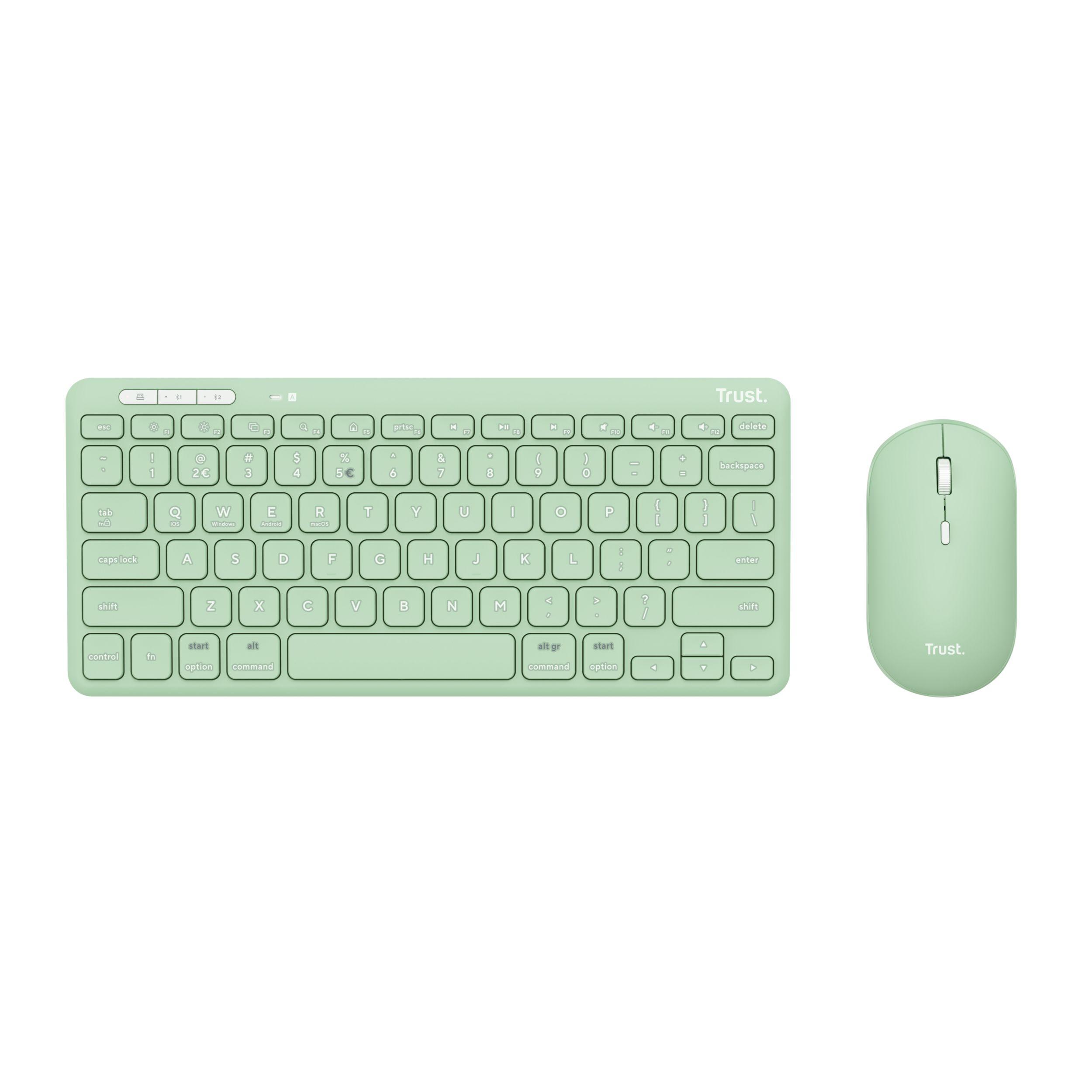 Teclado e Rato TRUST Lyra (Inglês - Teclas tesoura - Mini - Verde) — miniatura 4