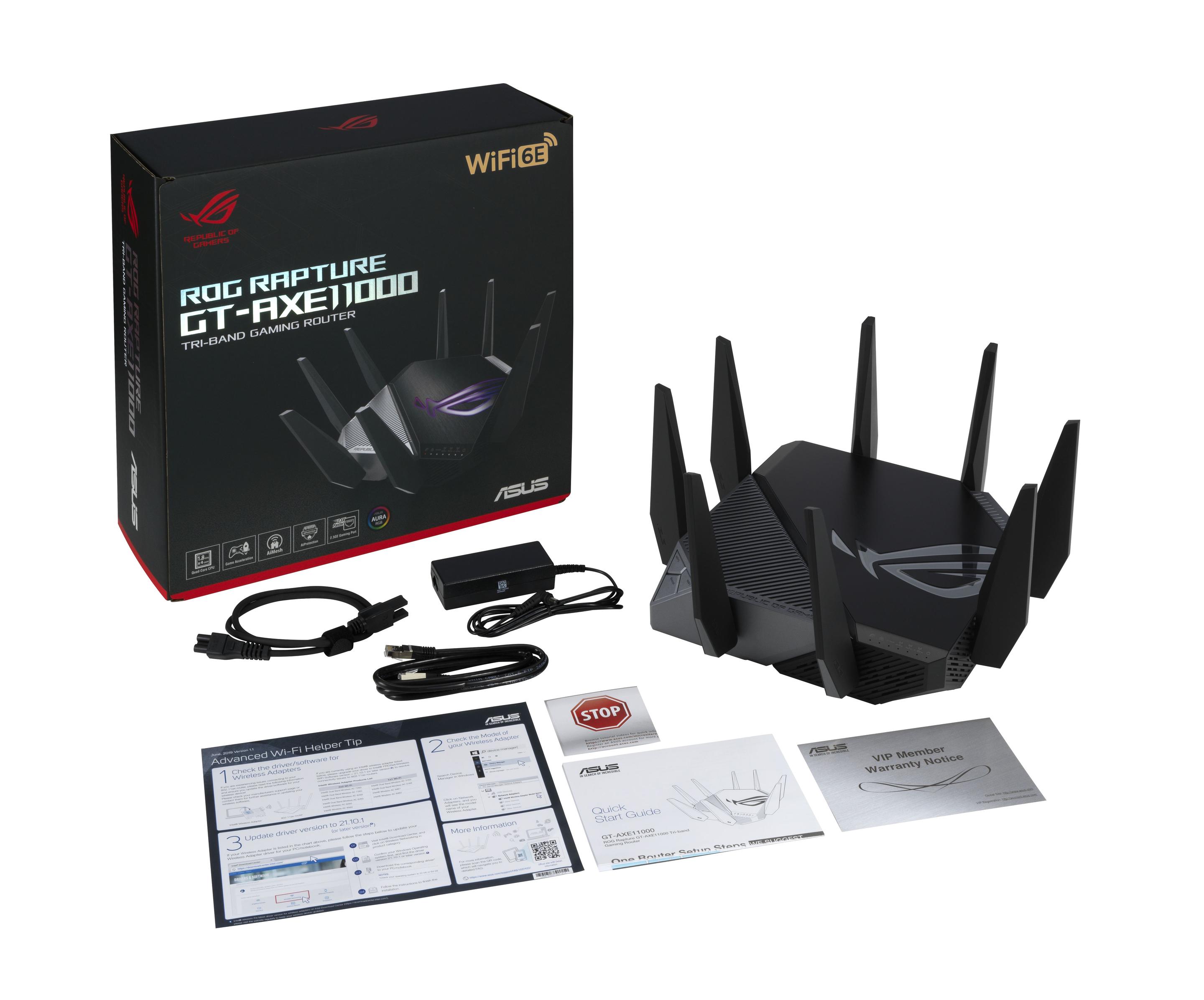 Router ASUS GT-AXE11000 (Wi-Fi 6 - 4804 Mbit/s - Tri-band - Preto), miniatura 3