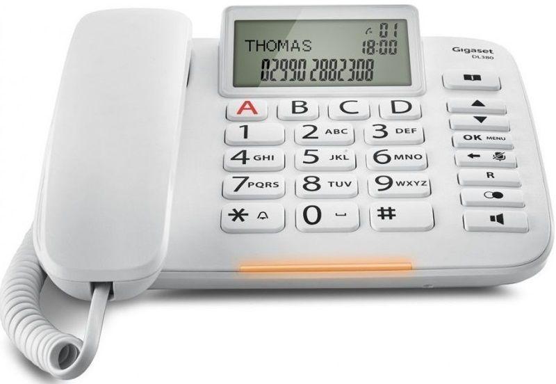 Telefone Analógico com Fios GIGASET DL380 (Branco) — miniatura 4