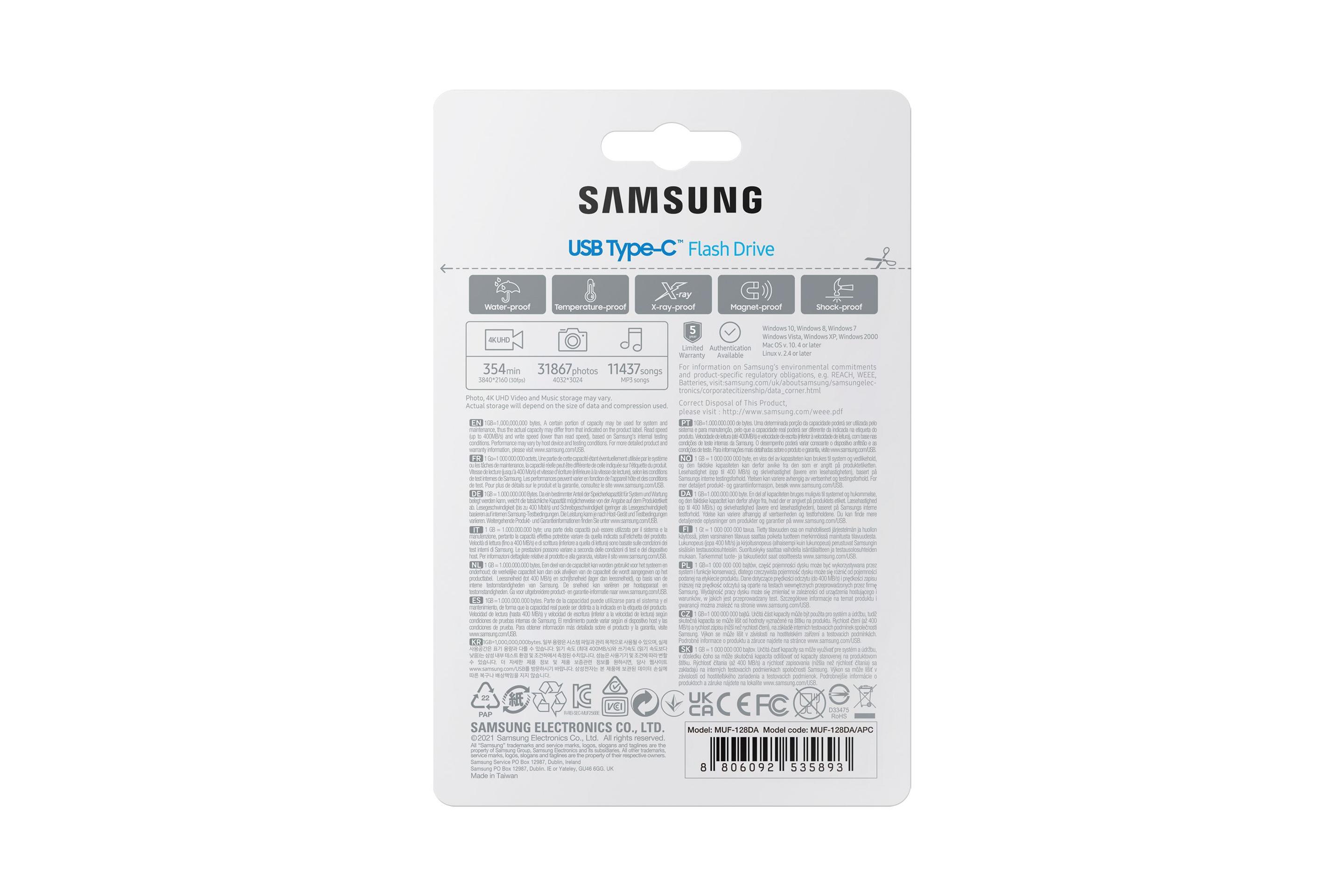 Pen USB SAMSUNG MUF-128DA/APC (128 GB - Tampa - USB Type-C - Azul) — miniatura 9