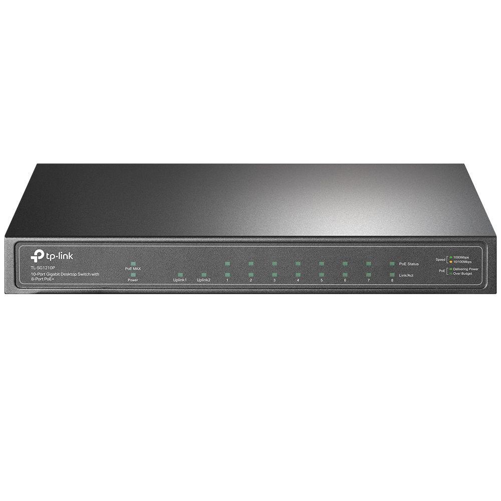 Switch TP-LINK TL-SG1210P (Gigabit Ethernet - 14,88 MB - 20 Gbit/s - Cinzento), imagem 1