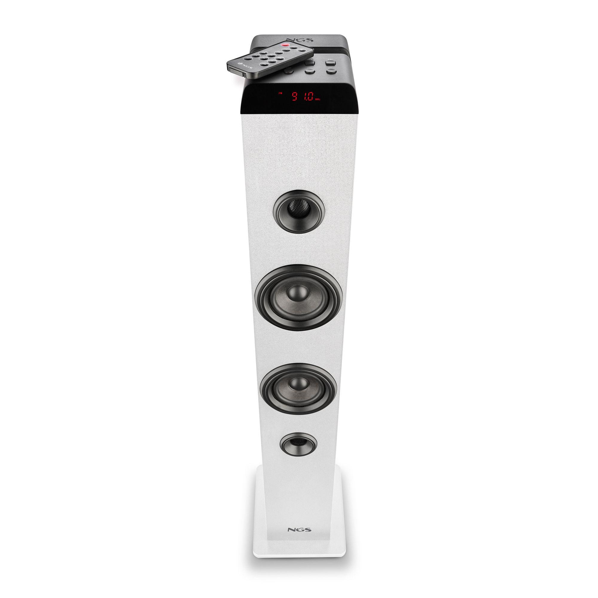 Torre de Som NGS Sky Charm Pro (40 W - Com fios e sem fios - Branco) — miniatura 3
