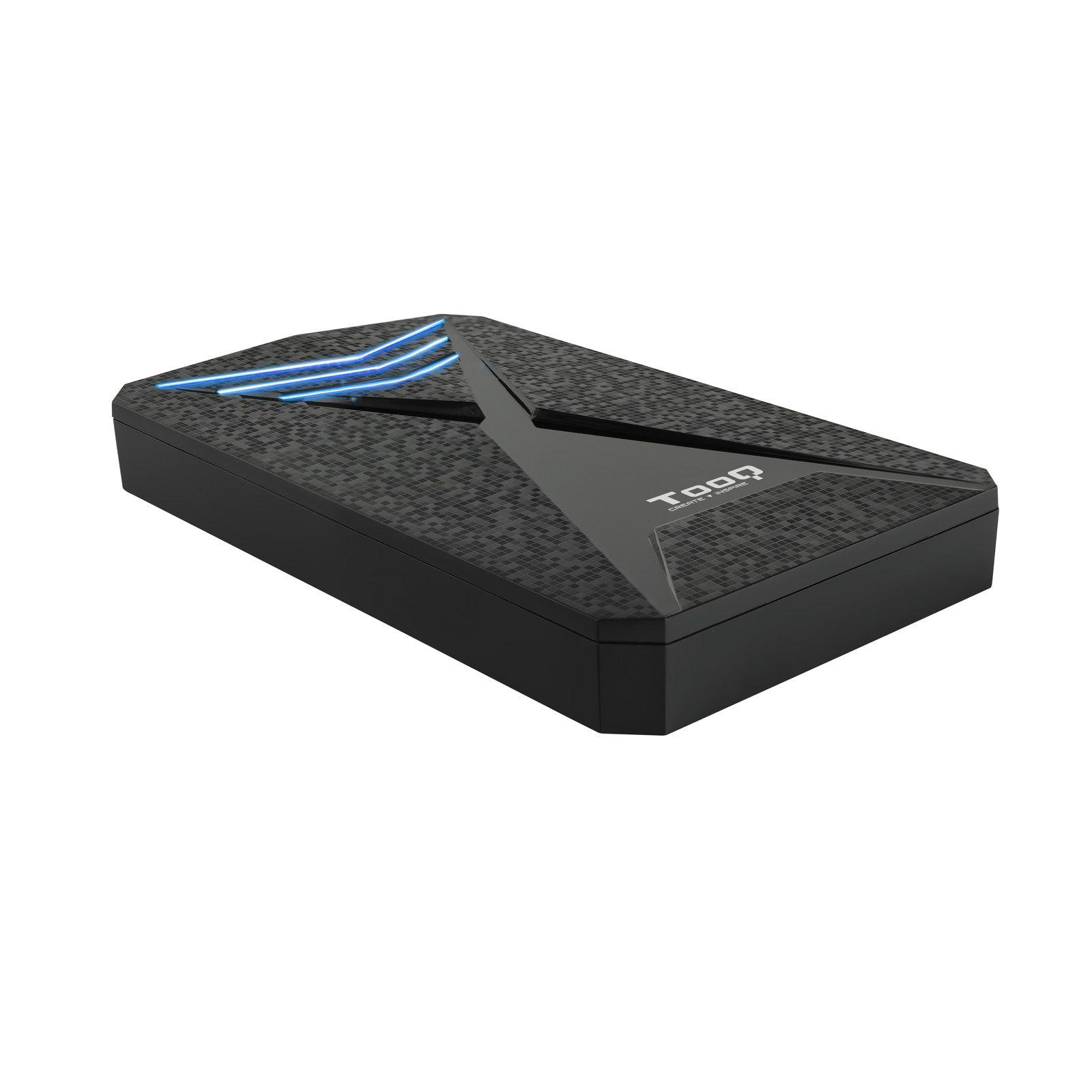 Caixa Externa TOOQ TQE-2550BL (4 TB - 2.5" - SATA I, SATA II e SATA III - Preto)