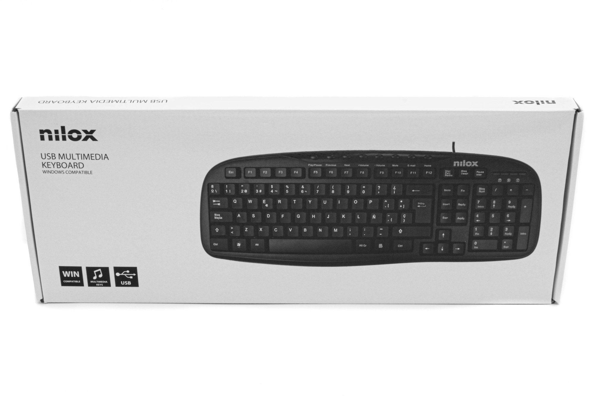 Teclado NILOX NXKBE000001 (Espanhol - Tamanho completo - USB - Preto), miniatura 5