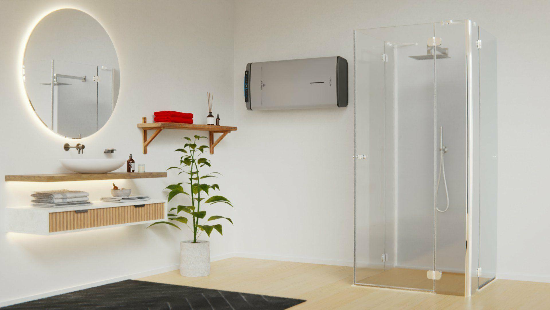 Termoacumulador ARISTON VELIS TECH DRY WIFI 50 (80 °C - Altura 79,7 cm - 51 cm - Preto e Branco) — miniatura 5