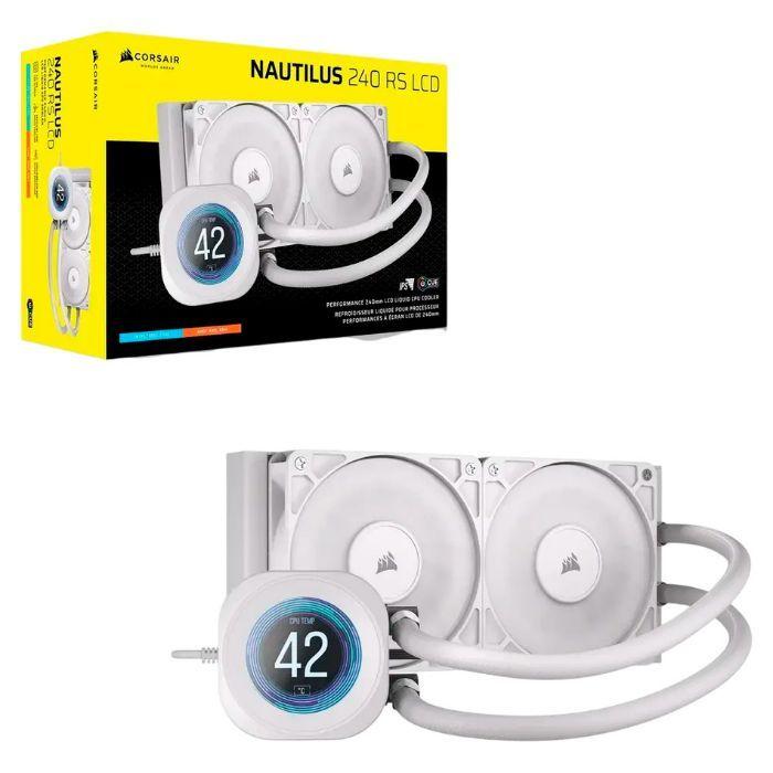 Cooler Líquido para CPU CORSAIR Nautilus RS LCD (12 cm - 2 ventoinhas - 2100 RPM - Branco) — miniatura 2