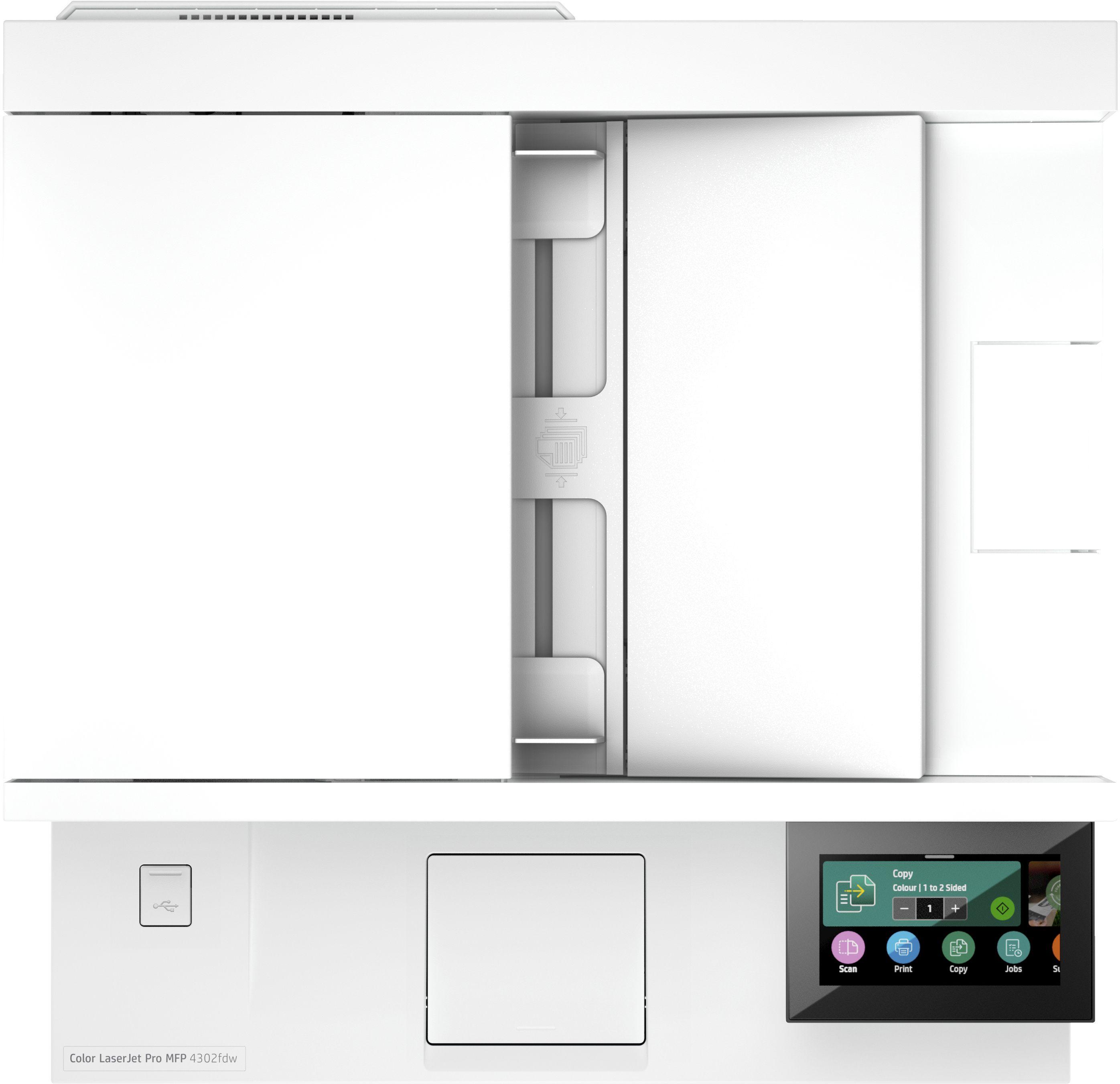 Impressora Multifunções Laser a Cores HP Color LaserJet Pro 4302fdw (A4 - Impressão a cores - 300 folhas - Azul e Branco) — miniatura 5