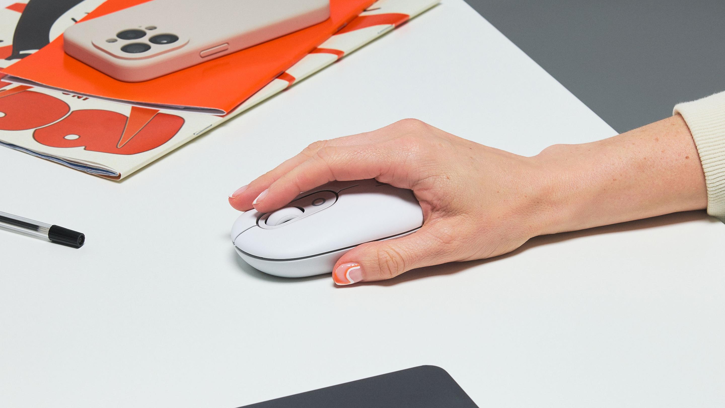 Rato LOGITECH POP Mouse (Ambidestro - 4000 DPI - Ótico - Branco) — miniatura 8