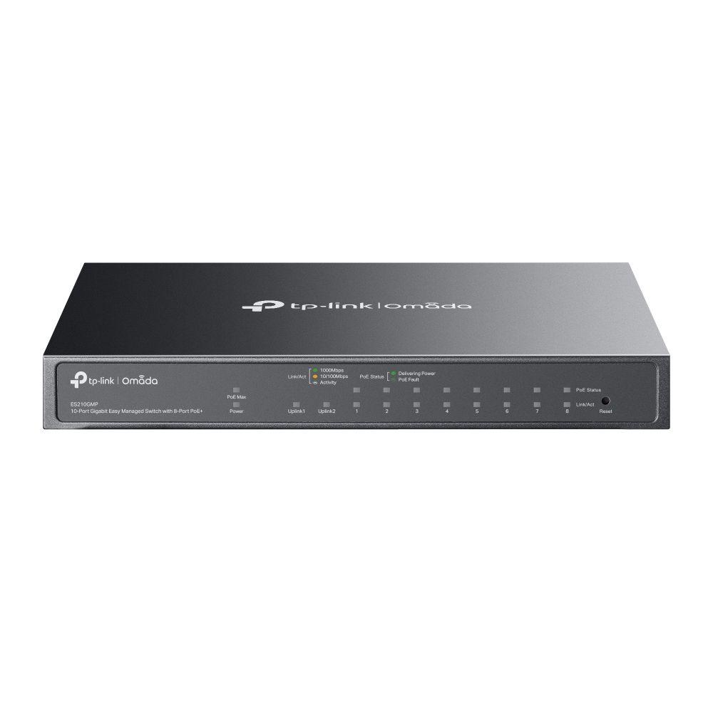 Switch Gerido TP-LINK Omada ES210GMP (Gigabit Ethernet - 4 MB - 20 Gbit/s - Preto)