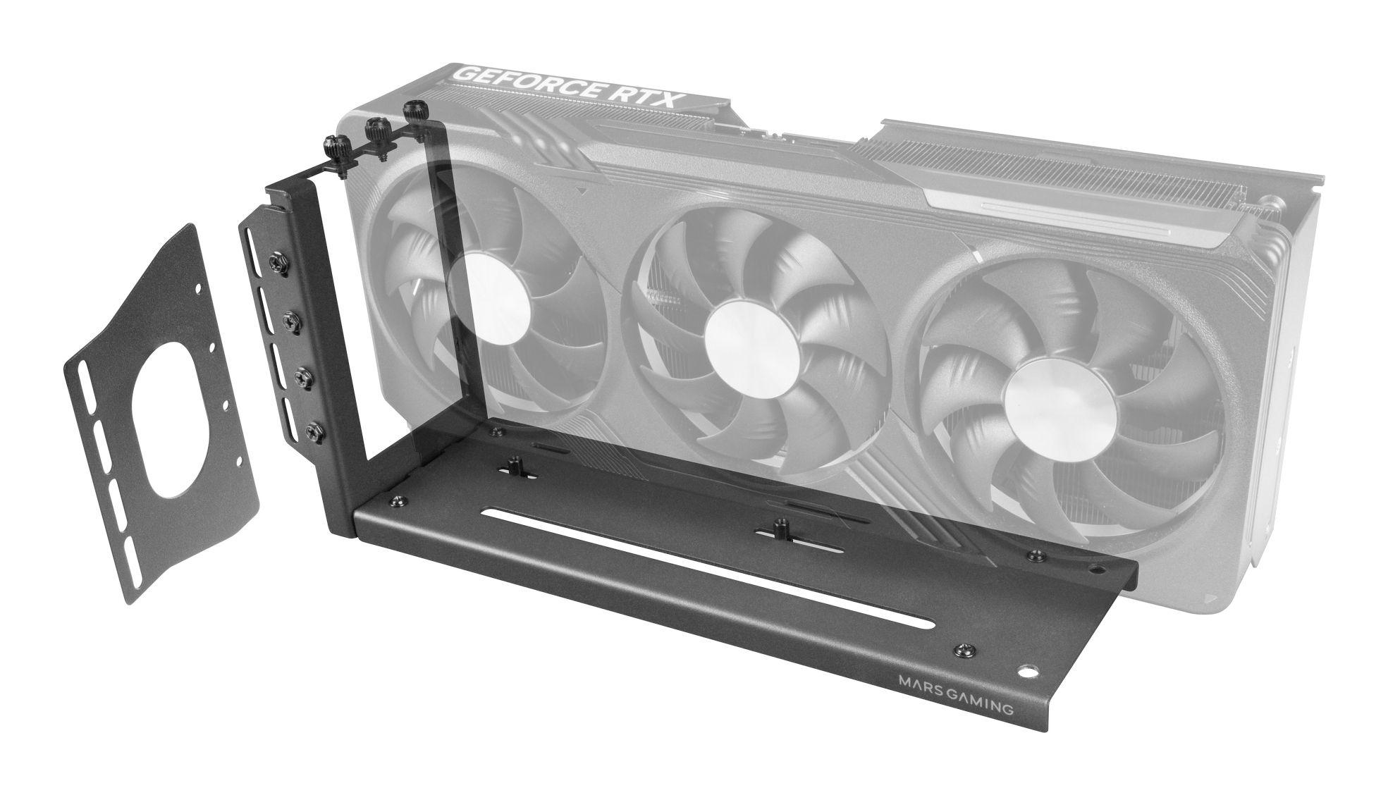 Kit de Montagem Vertical para Placa Gráfica MARS GAMING MCAGCV (Aço - Preto) — miniatura 2