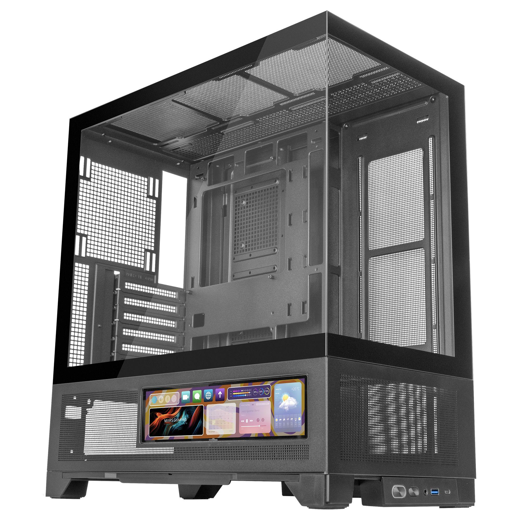 Caixa PC MARS GAMING MCLCDX (Ecrã IPS 9,16" - Preto) — miniatura 2