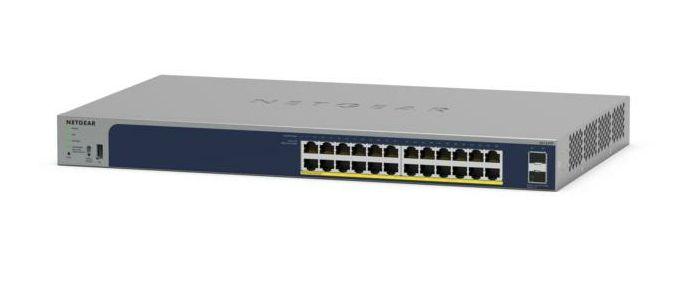 Switch Gerido NETGEAR GS724TPP-300EUS (Gigabit Ethernet - 1,5 MB - 52 Gbit/s - Cinzento)