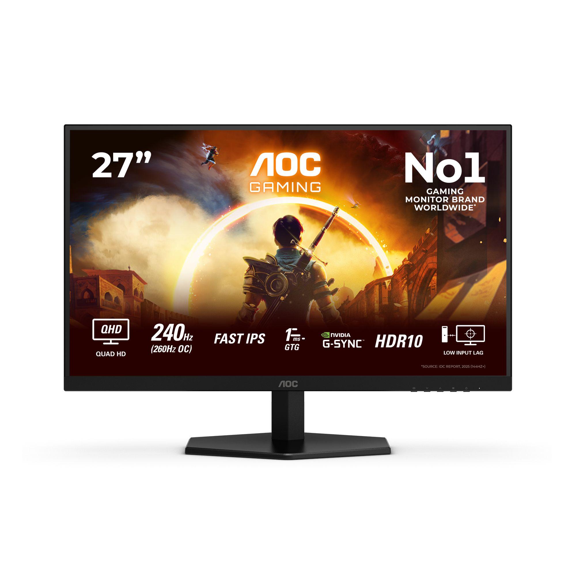 Monitor AOC Q27G42ZE/69 (27" - Fast IPS - 260 Hz - Preto/Vermelho)