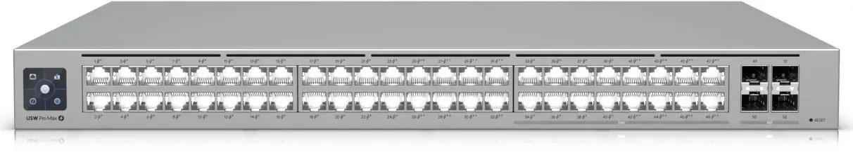 Switch Gerido UBIQUITI UniFi USW-Pro-Max-48 (100/1000/2500 Mbit/s - 224 Gbit/s - L3 - Cinzento)