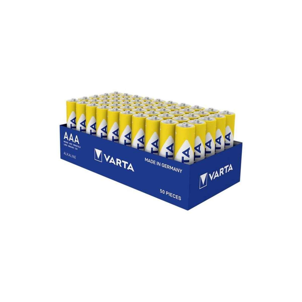 Pilhas Alcalinas VARTA Energy Micro AAA (1,5 V - 50 unidades)