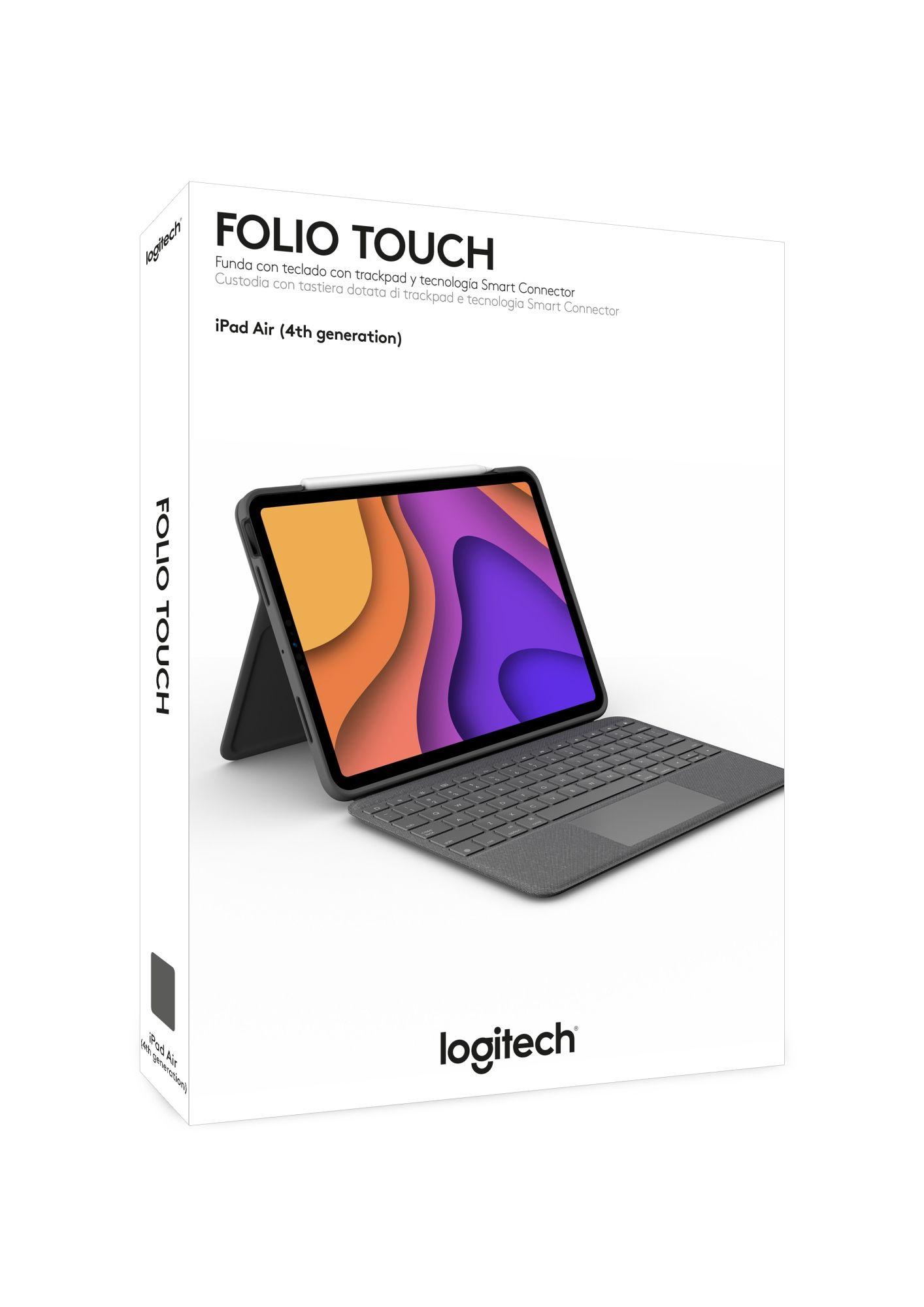 Teclado LOGITECH Folio Touch (Francês - Smart Connector - Sem fios - Cinzento), miniatura 14