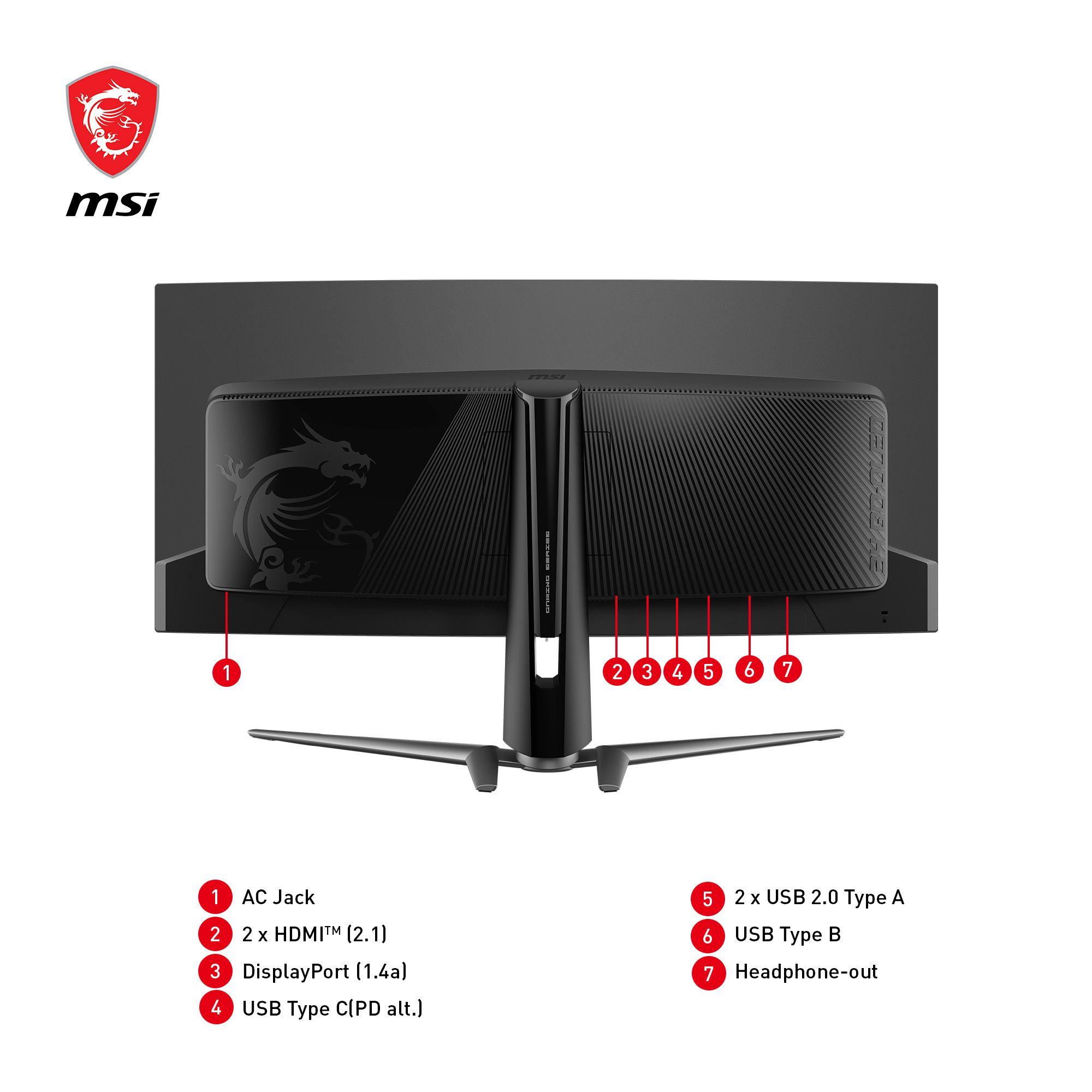 Monitor MSI MAG 341CQPDE QD-OLED (34" - OLED - 175 Hz - Preto) — miniatura 6
