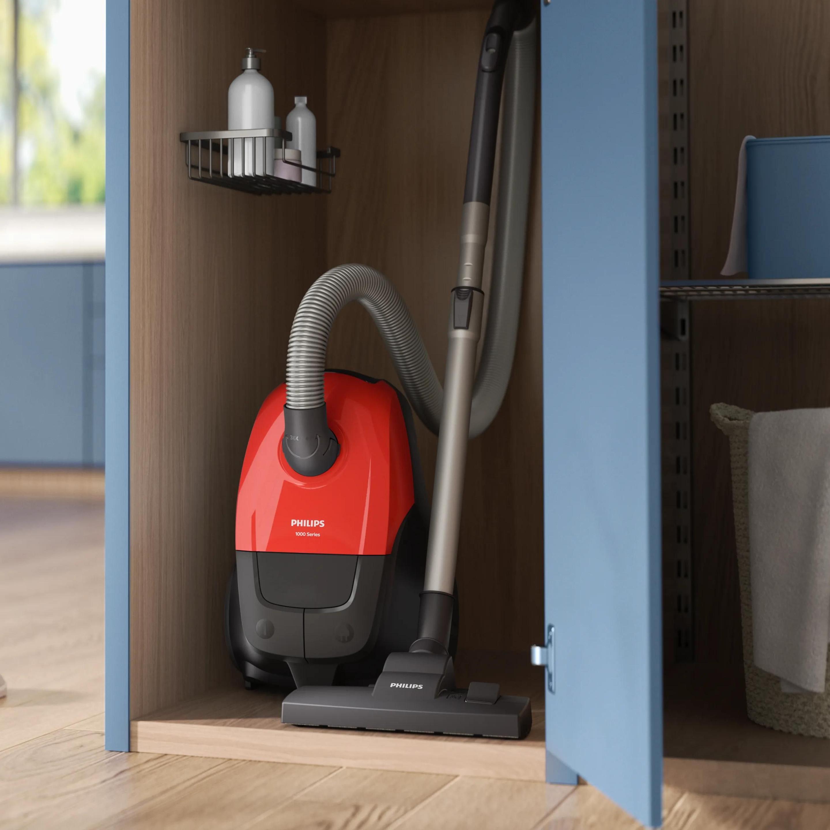 Aspirador com Saco PHILIPS 1000 Series XD1111/10 (Altura 2,4 cm - 3 l - Tapete, piso duro, estofos - Preto e Vermelho) — miniatura 2