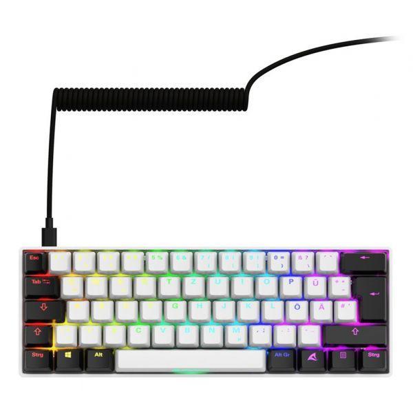Teclado SHARKOON Skiller SGK50 S4 Gen2 (Alemão - Gateron Yellow - 60% - Branco), miniatura 2