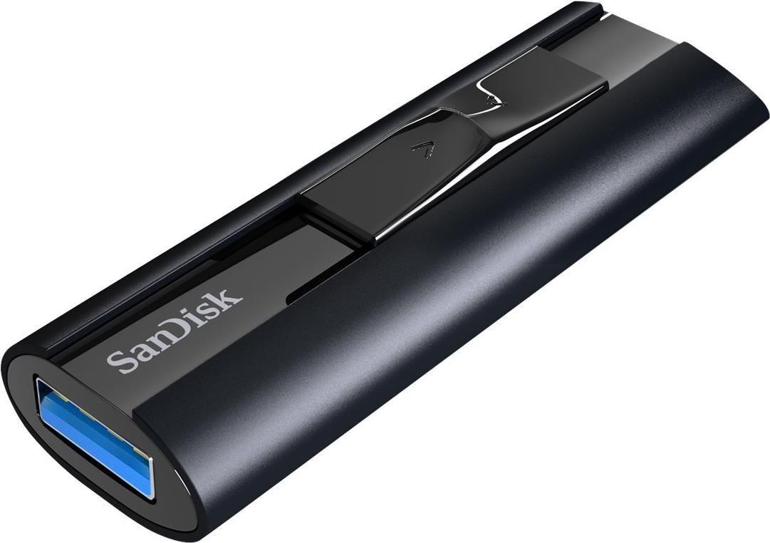 Pen USB SANDISK Extreme PRO SDCZ880-256G-G46 (Deslizante - USB 3.2 Gen 1 - Até 420 MB/s - Preto)