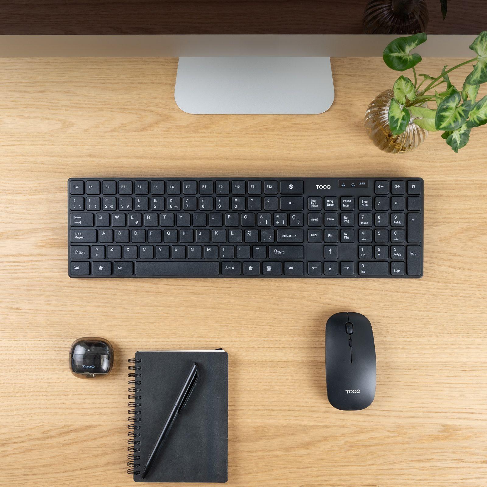 Conjunto de Teclado e Rato TOOQ TQKMW-3102-B (Interruptor de membrana - RF Wireless - Sem fios - Preto) — miniatura 4