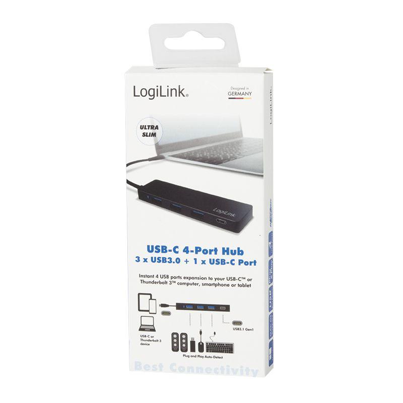 Hub USB-C LOGILINK UA0311 (Android, Chrome - Preto) — miniatura 4