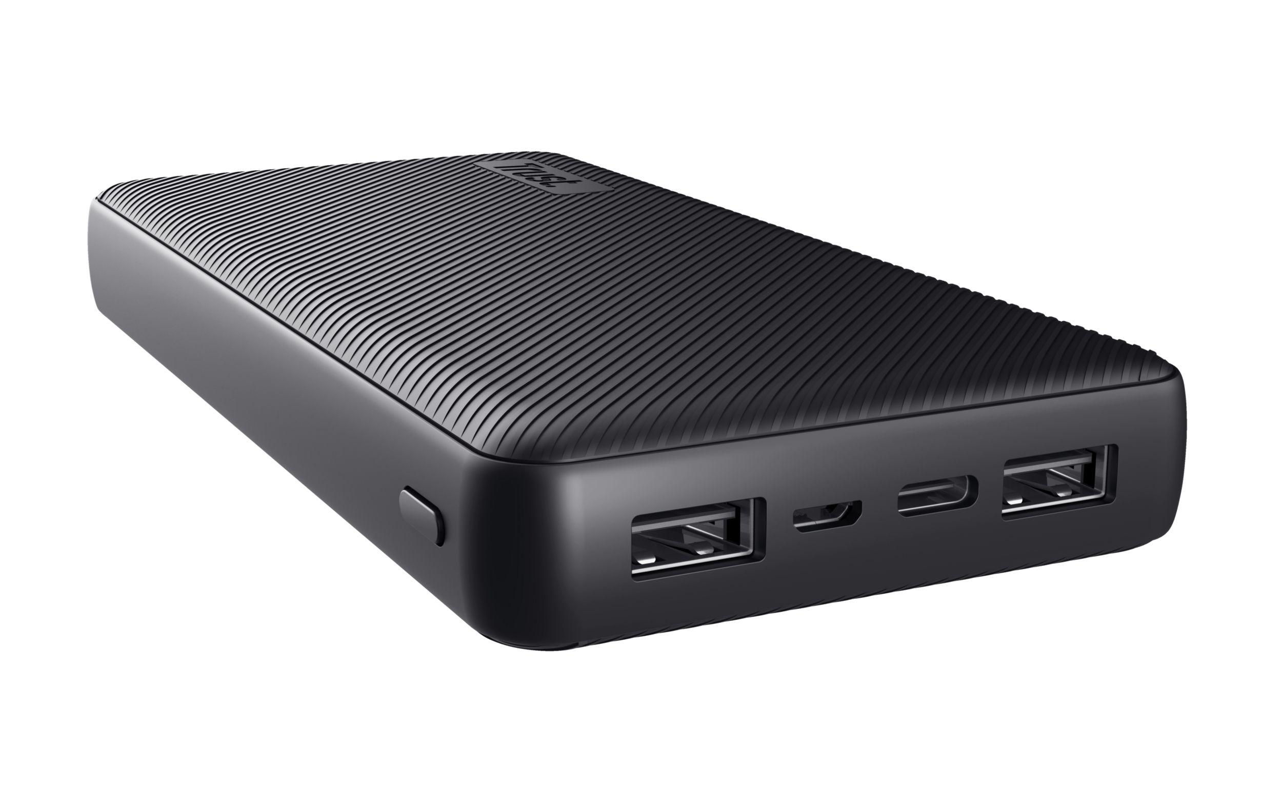 Powerbank TRUST Primo Eco 20000mAh (20000 mAh - 74 Wh - Micro-USB + USB Type-C - Preto)