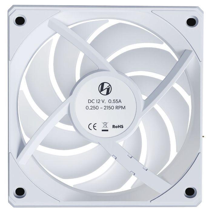 Ventoinha LIAN LI UNI FAN CL120 Wireless RGB Reverse (RGB de duas zonas - 5,16 W - Branco) — miniatura 4